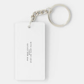 Vater MultiFoto Typografie Weiß Moderne Schlüsselanhänger (Rückseite)