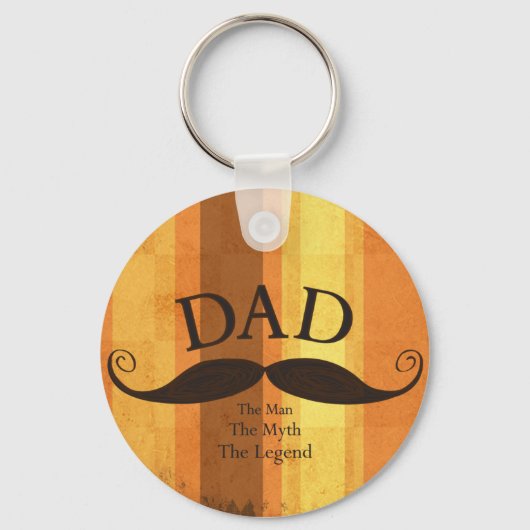 Vater Mustache Button Schlüsselanhänger (Vorderseite)