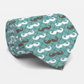 Vater Mustache Pattern Krawatte (Gerollt)