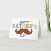 Vater & Mustaches: Ein Vatertag Karte (Vorderseite)