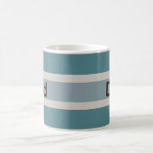 Vater Mute Farbtöne von Blues Stripmuster Kaffeetasse (Mittel)