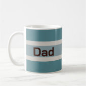 Vater Mute Farbtöne von Blues Stripmuster Kaffeetasse (Links)