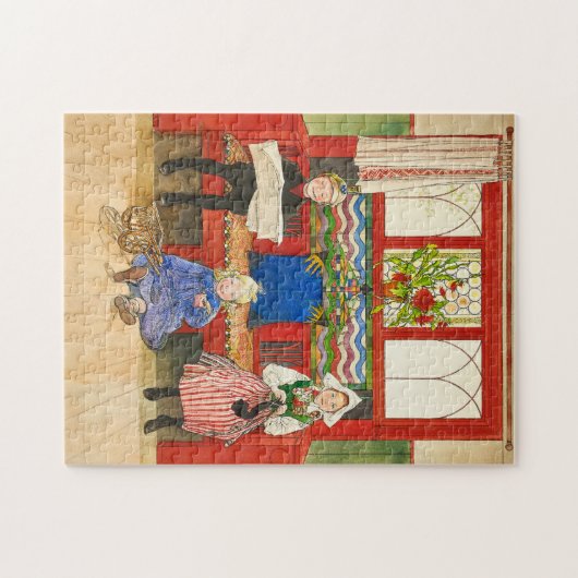 Vater, Mutter und Kind, 1906 von Carl Larsson Puzzle (Horizontal)