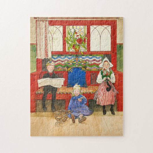Vater, Mutter und Kind, 1906 von Carl Larsson Puzzle (Vertikal)