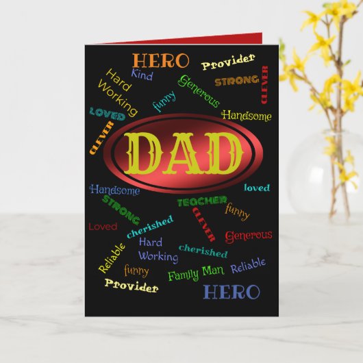 Vater My Hero Karte (Gelbe Blume)