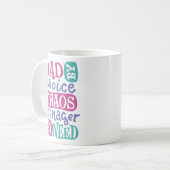 Vater nach Wahl Chaos Manager nach Bedarf Kaffeetasse (Vorderseite Links)