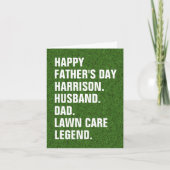 Vater-Name Rasen Pflege Legend Fun Vathers Day Karte (Vorderseite)