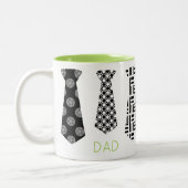 Vater Neck Tie Fathers Day Office Boss Zweifarbige Tasse (Links)
