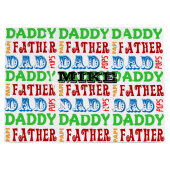 Vater nennt personalisierte große Geschenk-Tasche Geschenktüte (Vorderseite)