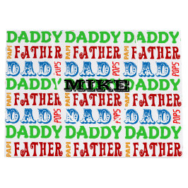 Vater nennt personalisierte große Geschenk-Tasche Große Geschenktüte