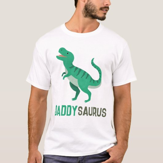 Vater Niedlich Green Dinosaur T-Rex Fathers T-Shirt (Vorderseite)