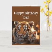 Vater Niedlich Tiger Tier Karte (Gelbe Blume)