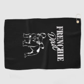 Vater Niedlicher französischer Bulldoggen Golfhandtuch (Horizontal)