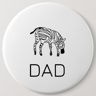 Vater, Niedlicher Kenyan Zebra Birthday Golf Ball Button