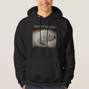 Vater Niedlicher weißer Hund Profil Foto Hoodie