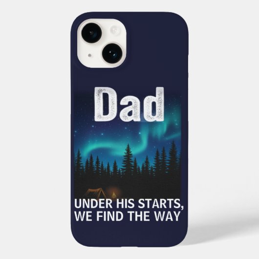 Vater Northern Lights Camping Anpassbar Case-Mate iPhone Hülle (Rückseite)