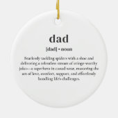 Vater Noun Funny Definition Vatertag Keramik Ornament (Hinten)
