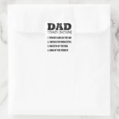 VATER NOUN Vathers Day Daddy Birthday Vater Quadratischer Aufkleber (Tasche)