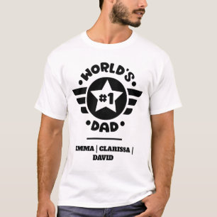 Vater Nr. 1 der Welt Personalisiert den Namen eine T-Shirt