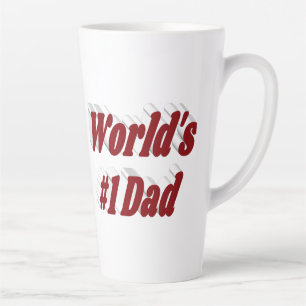 Vater Nummer 1 burgunderfarbener Text Milchtasse