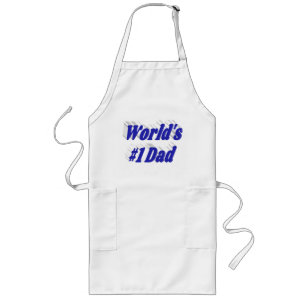Vater Nummer 1 Vatertag blaues Text Lang Schürze