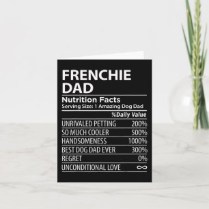 Vater Nutrition Facts Frenchie Dog Owner Karte