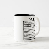 Vater Nutrition Facts Statistics Funny Funny Zweifarbige Tasse (VorderseiteRechts)
