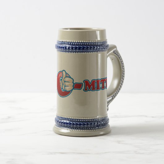 Vater-O-Milbe Bierglas (VorderseiteRechts)