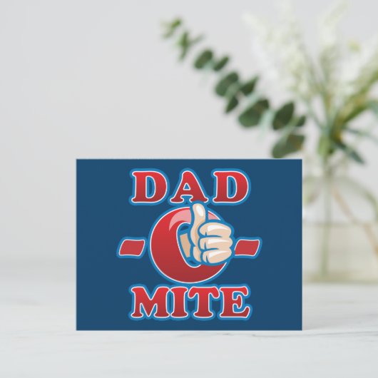 Vater-O-Mite Postkarte (Stehend Vorderseite)