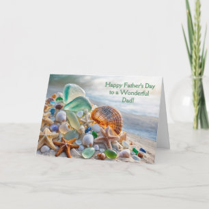 Vater oder Papa, alles Gute zum Vatertag am Ocean Karte