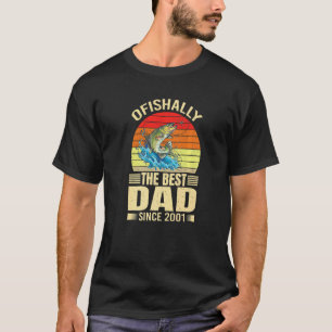 Väter Ofishally Der beste Papa seit 2001 Fisher Fa T-Shirt