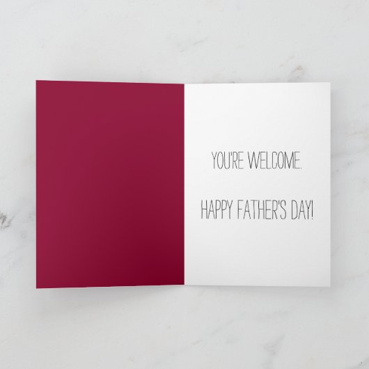 Vater ohne mich heute. Coole Funny Vathour Day Car Karte (Innenseite)