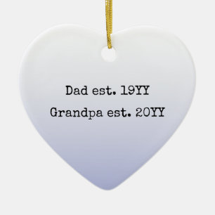Vater Opa Est Etablissement Opa als Geschenk Keramik Ornament