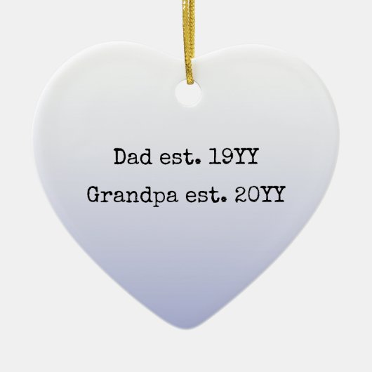 Vater Opa Est Etablissement Opa als Geschenk Keramik Ornament (Vorne)