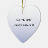 Vater Opa Est Etablissement Opa als Geschenk Keramik Ornament (Links)