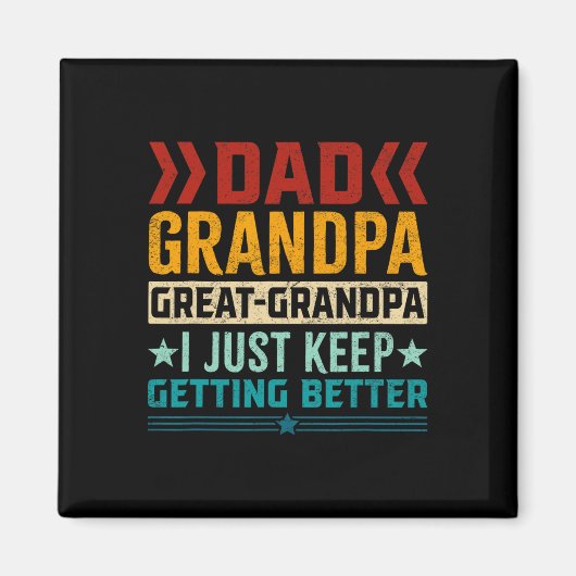 Vater Opa Großer Opa Vatertag Magnet (Vorne)