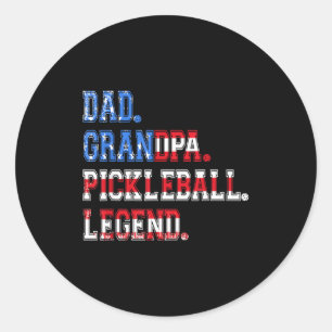 Vater Opa Pickleball Legende Spieler lustig Pickle Runder Aufkleber