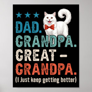 Vater Opa Urgroßvater Besserer Vatertag Katze Poster