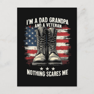 Vater Opa Veteran Patriotic Vathers Day Feiertagspostkarte