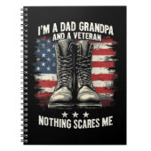 Vater Opa Veteran Patriotic Vathers Day Notizblock (Vorderseite)
