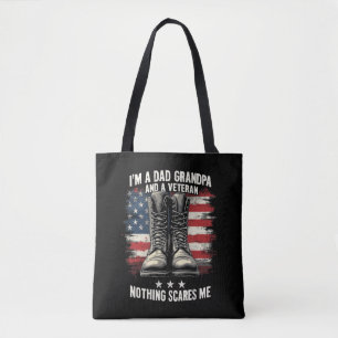 Vater Opa Veteran Patriotic Vathers Day Tasche