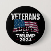 Vater Opa Veterans für Trump 2024 amerikanische Fl Button (Vorderseite)
