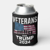 Vater Opa Veterans für Trump 2024 amerikanische Fl Dosenkühler (Kanne Vorderseite)