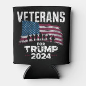 Vater Opa Veterans für Trump 2024 amerikanische Fl Dosenkühler (Vorderseite)