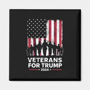 Vater Opa Veterans für Trump 2024 amerikanische Fl Magnet