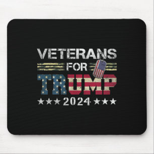 Vater Opa Veterans für Trump 2024 amerikanische Fl Mousepad