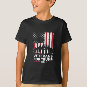 Vater Opa Veterans für Trump 2024 amerikanische Fl T-Shirt