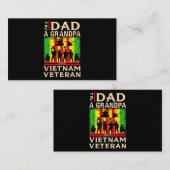 Vater Opa Vietnam Veteran Shirts Veteranen Veteran Visitenkarte (Vorne/Hinten)