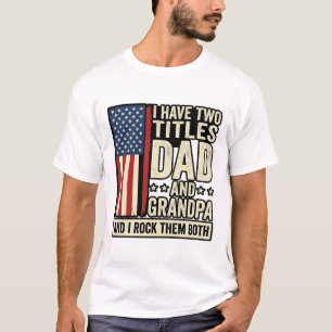 Vater Opa Vintage Patriotisches Familien-Shirt Des T-Shirt