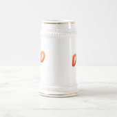 Vater Orange und White Big Beer Stein Bierglas (Mittel)